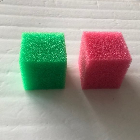 2 Bright Box Kitchen Cube Scrub Sponge Scratch Odor Free Long Lasting Pink Green - Picture 3 of 6